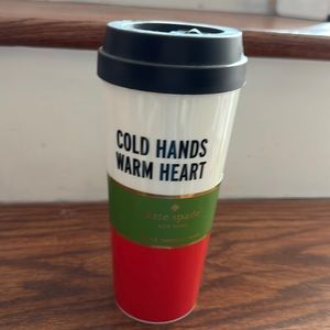 NWT The Kate Spade Travel Mug ‘Cold Hands Warm Heart’
